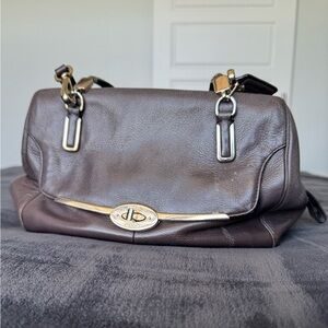 Vintage Brown and Gold Coach Purse